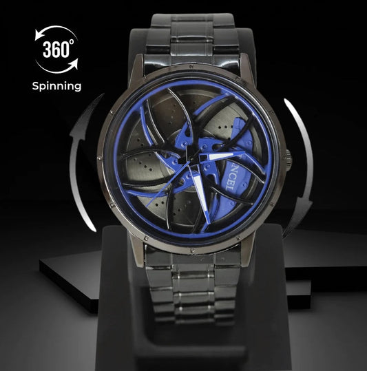 Gyro Spinning Watch At Low Price (Blue)