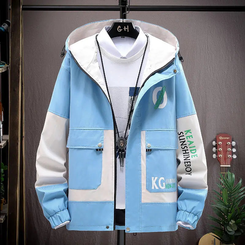 YiXin Hoodie Oversize Pull Over Hoodies Men 2022 Fashion Patchwork Hoody